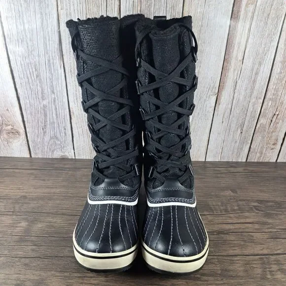 Sorel Trivoli High Mid Calf WP Boots Women's Sz 7 Black NL1907 010 (GUC) - Picture 2 of 8